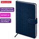 Еженедельник датированный 2026 А5 145х215 мм, BRAUBERG "Augustus", под кожу, темно-синий, 117164 117164