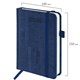Ежедневник датированный 2026 МАЛЫЙ ФОРМАТ 100х150 мм, А6, BRAUBERG "Wood", под кожу, синий, 117264 117264