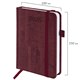 Ежедневник датированный 2026 МАЛЫЙ ФОРМАТ 100х150 мм, А6, BRAUBERG Wood, под кожу, бордовый, 117265 117265