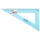Треугольник пластиковый 30*13 см ПИФАГОР, тонированный, прозрачный, 210846 210846