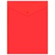 Папка-конверт с кнопкой прозрачная А4 BRAUBERG UNIVERSAL, вертикальная, красная, 0,15 мм, 273077 273077