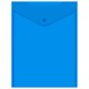 Папка-конверт с кнопкой прозрачная А4 BRAUBERG UNIVERSAL, вертикальная, синяя, 0,15 мм, 273076 273076