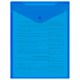 Папка-конверт с кнопкой прозрачная А4 BRAUBERG UNIVERSAL, вертикальная, синяя, 0,15 мм, 273076 273076