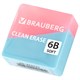 Ластик BRAUBERG "PASTEL COLOR DUO", 34х34х14 мм, квадратный, экологичный ПВХ, ассорти, 272733 272733