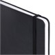 Блокнот А5 135x212 мм BRAUBERG "Edge", под кожу, резинка, держатель, 80 л., клетка, черный, 117145 117145