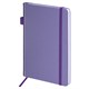 Блокнот А5 135x212 мм BRAUBERG "Edge", под кожу, резинка, держатель, 80 л., клетка, сиреневый, 117150 117150