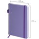 Блокнот А5 135x212 мм BRAUBERG "Edge", под кожу, резинка, держатель, 80 л., клетка, сиреневый, 117150 117150