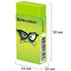 Ластик кросс-серия МОНСТРИКИ, 50х24х10 мм, прямоугольный, картонный держатель, ассорти, ЭКО ПВХ, BRAUBERG, 273236 273236