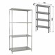 Стеллаж металлический BRABIX "MS-185/40/70-4", 1850х700х400 мм, 4 полки, 291103 291103