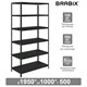 Стеллаж металлический BRABIX "ГРАФИТ MS KD-195/50-6", лофт, 1950х1000х500 мм, 6 полок, 291273 291273
