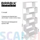 Стеллаж BRABIX "Scandi SH-008", 730х250х1760 мм, 6 секций, ЛДСП, белый, 641897 641897