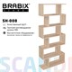 Стеллаж BRABIX "Scandi SH-008", 730х250х1760 мм, 6 секций, ЛДСП, дуб сонома, 641898 641898