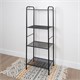 Стеллаж на металлокаркасе "Валенсия-14", 455х300х1205 мм, 4 полки, черный 291309