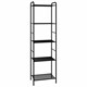 Стеллаж на металлокаркасе "Валенсия-15", 455х300х1555 мм, 5 полок, черный 291365