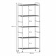 Стеллаж на металлокаркасе "Валенсия-25", 655х300х1555 мм, 5 полок, белый 291368