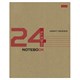 Тетрадь 24 л., HATBER клетка, обложка картон КРАФТ, 077661, 24Т5В1_28075 107440