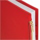 Ежедневник недатированный А5 145х220 мм, BRAUBERG "Zipline" под кожу, карман-молния, 160 л., красный, 116248 116248