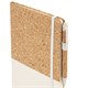 Блокнот в наборе с ручкой А5, 145х213 мм, BRAUBERG "Cork", под кожу, ЭКО обложка, 80 листов, бежевый, 116864 116864