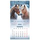 Календарь настенный перекидной 2026 г., BRAUBERG, 12 листов, 28,5х28,5 см, "Благородные лошади", 116932 116932