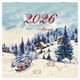 Календарь настенный перекидной 2026 г., BRAUBERG, 12 листов, 28,5х28,5 см, "Советские открытки", 116933 116933