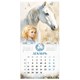 Календарь настенный перекидной 2026 г., BRAUBERG, 12 листов, 28,5х28,5 см, "Лошадка и девочка", 116937 116937