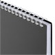 Блокнот А5, 80 л., силиконовый гребень, обложка пластик, клетка, BRAUBERG, серый, 117562 117562