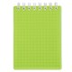 Блокнот МАЛЫЙ ФОРМАТ А7, 80 л., гребень, обложка пластик, клетка, HATBER, "LINE NEON", зеленый, 081518, 80Б7В1гр_03034 117661