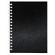 Блокнот МАЛЫЙ ФОРМАТ А6, 80 л., гребень, бумвинил "METALLIC", клетка, HATBER, черный, 086310, 80ЗК6бвВ1гр 117664