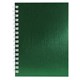 Блокнот МАЛЫЙ ФОРМАТ А6, 80 л., гребень, бумвинил "METALLIC", клетка, HATBER, зеленый, 086313, 80ЗК6бвВ1гр 117667