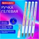 Ручка гелевая BRAUBERG "GEL ONE PASTEL", ЧЕРНАЯ, корпус ассорти, узел 0,5 мм, линия 0,35 мм, 144039 144039
