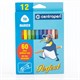 Фломастеры 12 ЦВЕТОВ CENTROPEN "Just Perfect", смываемые, устойчивы к высыханию, 2510/12KK, 725101201 151174