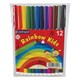Фломастеры 12 ЦВЕТОВ CENTROPEN "Rainbow Kids", круглые, смываемые, вентилируемый колпачок, 7550/12ET, 775501202 151180
