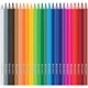 Карандаши цветные BRAUBERG, 24 цвета, цветной корпус, ПВХ-бокс, шестигранные, 182068 182068