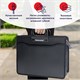 Папка-портфель пластиковая BRAUBERG А4+ (390х320х120 мм), 4 отделения, фактура под дерево, черная, 221391 221391