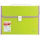 Папка-портфель пластиковая BRAUBERG "JOY", А4 (330х245х35 мм), 13 отделений, с окантовкой, салатовая, 227974 227974