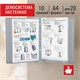 Демосистема настенная на 10 панелей, с 10 серыми панелями А4, STAFF "Profit", 238144 238144
