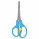 Ножницы ЮНЛАНДИЯ, 130 мм, с усилителем и линейкой, эргономичные ручки, голубые, 238344 238344