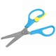 Ножницы ЮНЛАНДИЯ, 130 мм, с усилителем и линейкой, эргономичные ручки, голубые, 238344 238344