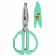 Ножницы 137 мм, резиновые рукоятки, пастельный мятный, чехол на лезвии, BRAUBERG KIDS, 238354 238354