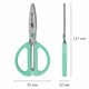 Ножницы 137 мм, резиновые рукоятки, пастельный мятный, чехол на лезвии, BRAUBERG KIDS, 238354 238354