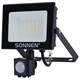 Прожектор светодиодный с датчиком движения 30 Вт, 6500 К, 2400 Лм, 30 м2, IP65, 161х146х51 мм, черный, SONNEN, 238417 238417