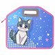 Папка-сумка ЮНЛАНДИЯ, 1 отделение, фетровые ручки, 34х30х11 см, Anime cat, 272204 272204