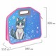 Папка-сумка ЮНЛАНДИЯ, 1 отделение, фетровые ручки, 34х30х11 см, Anime cat, 272204 272204