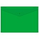 Папка-конверт с кнопкой прозрачная А4 BRAUBERG UNIVERSAL, до 100 листов, зеленая, 0,15 мм, 273074 273074