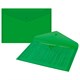 Папка-конверт с кнопкой прозрачная А4 BRAUBERG UNIVERSAL, до 100 листов, зеленая, 0,15 мм, 273074 273074