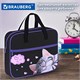 Папка на молнии с ручками BRAUBERG А4, 1 отделение, карман на молнии, 80 мм, "Sleeping kitten", 273309 273309