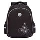 Ранец GRIZZLY анатомическая спинка, c брелоком, для девочек, "HEARTS", чёрный 36х28х20 см, RAz-586-5/1 274149