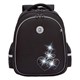 Ранец GRIZZLY анатомическая спинка, c брелоком, для девочек, "HEARTS", чёрный 36х28х20 см, RAz-586-5/1 274149