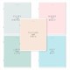 Тетрадь А5, 48 л., BRAUBERG, скоба, клетка, матовая ламинация, "Однотонный_Пастель", (микс в спайке), 405335 405335