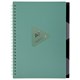 Тетрадь обложка пластик, А5 80 л., гребень, 4 разделителя, клетка, BRAUBERG, зеленый, 405367 405367